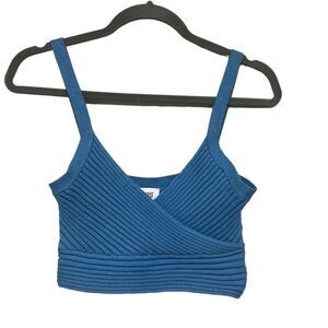 Princess Polly blue cropped tank top size XS/s